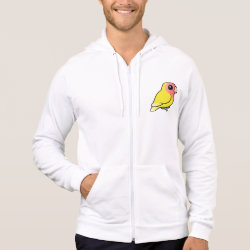 Lutino Peach-faced Lovebird American Apparel California Fleece Zip Hoodie
