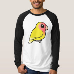 Lutino Peach-faced Lovebird Men's Canvas Long Sleeve Raglan T-Shirt