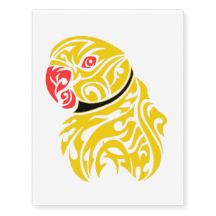 Lutino ringneck parrot tattoo