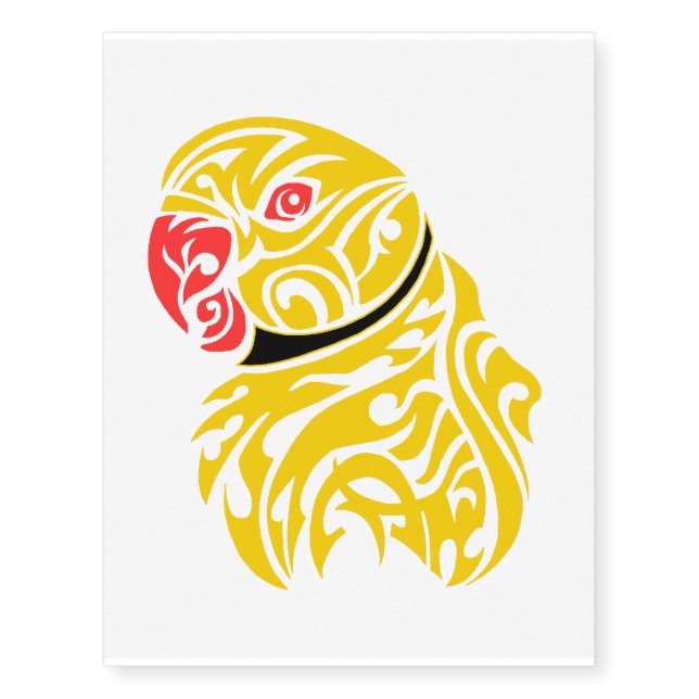 Lutino ringneck parrot tattoo (Front)