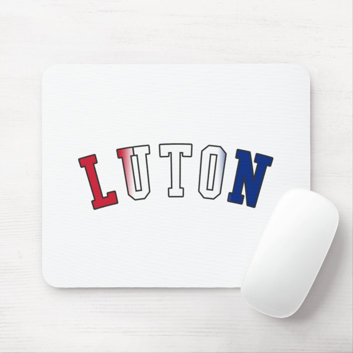 Luton in United Kingdom National Flag Colors Mousepad
