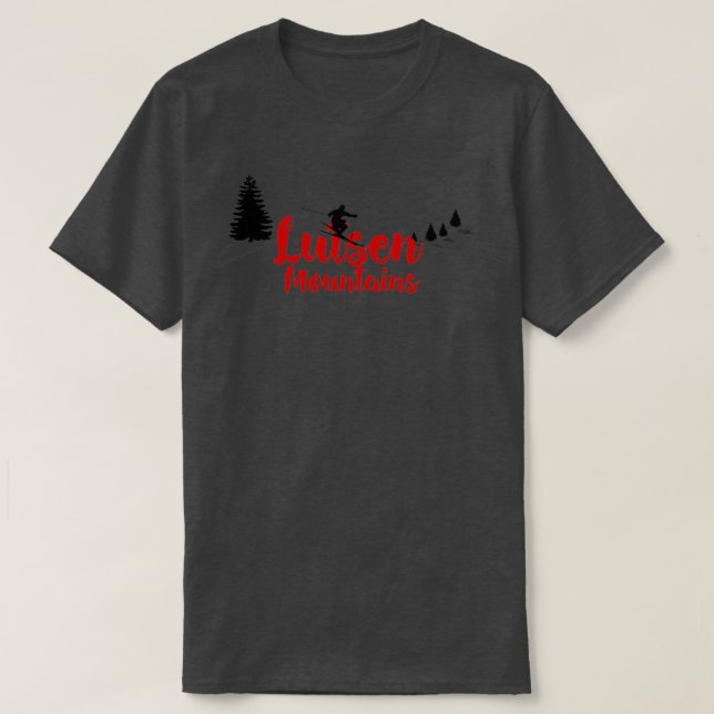 Lutsen Mountains Ski Long T-Shirt (Design Front)