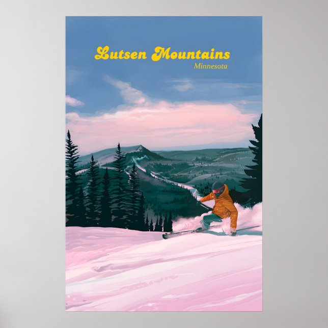 Lutsen Mountains Ski Resort Travel Poster (Front)