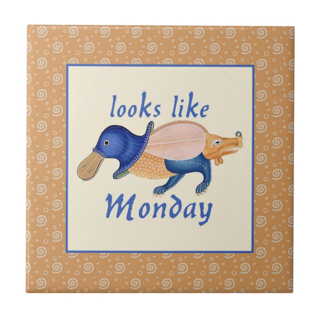 Luttrell Psalter Critter Ceramic Tile (Front)