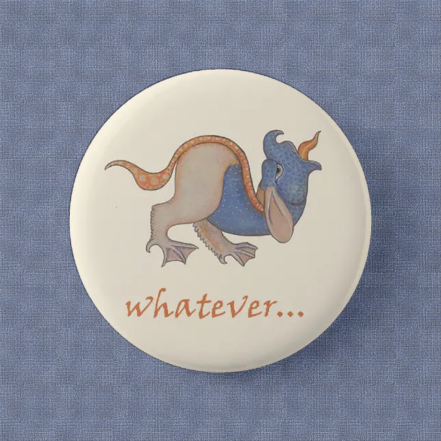 Luttrell Psalter "Whatever..." Button (Creator Uploaded)