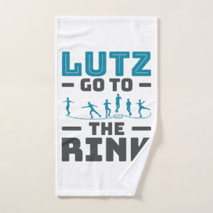 Lutz Go to the Rink Figure Skating Skater Men Hand Towel