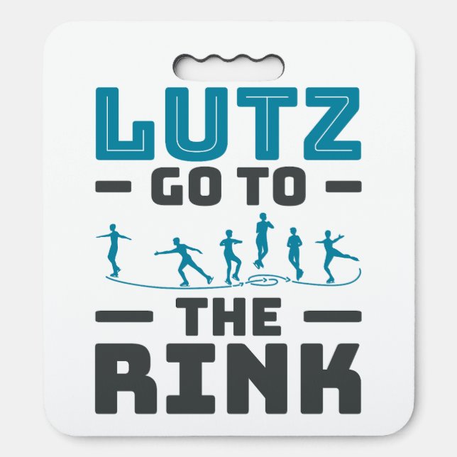 Lutz Go to the Rink Figure Skating Skater Men Seat Cushion (Front Vertical)