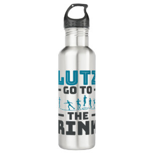 Lutz Go to the Rink Figure Skating Skater Men Stainless Steel Water Bottle