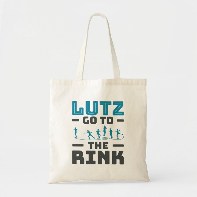 Lutz Go to the Rink Figure Skating Skater Men Tote Bag (Front)