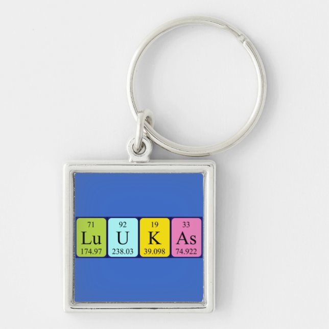 Luukas periodic table name keyring (Front)