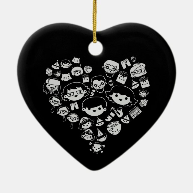 Luv 2 ceramic ornament (Back)