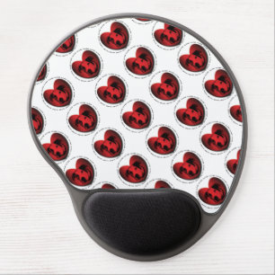 Luv-A-Bull American Bulldog Pit Bull Heart Gel Mouse Pad