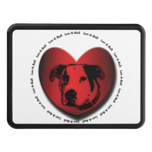 Luv-A-Bull American Bulldog Pit Bull Heart Hitch Cover