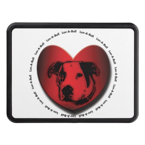 Luv_A_Bull American Bulldog Pit Bull Heart Hitch Cover