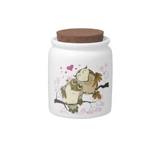 Luv Bird Owls cookie jar