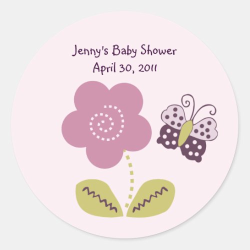 Luv BugLadybugButterfly2 StickerLabelSeal Classic Round Sticker