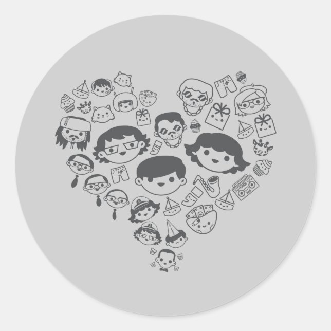 Luv Classic Round Sticker (Front)