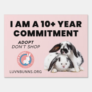 Luv-N-Bunns Yard Sign - Pink