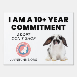 Luv-N-Bunns Yard Sign - White