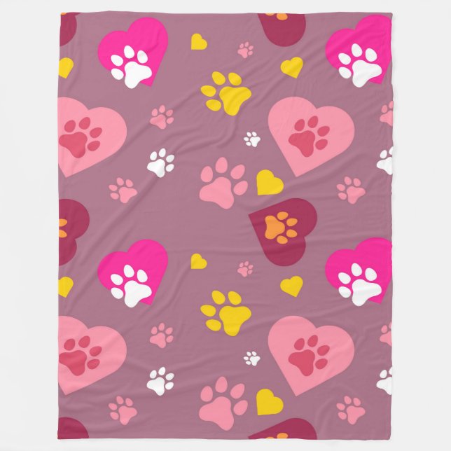 Luv Pawz 60x80 Fleece Blanket (Front)