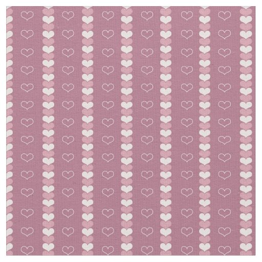 Luv to Quilt (mauve hearts) Cotton (56") Fabric