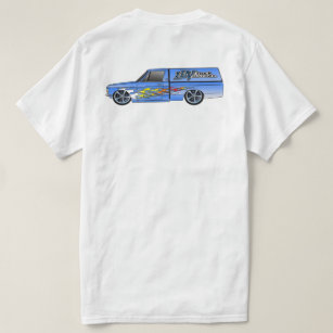 Luv Truck Garage Flamed Camper design T-Shirt