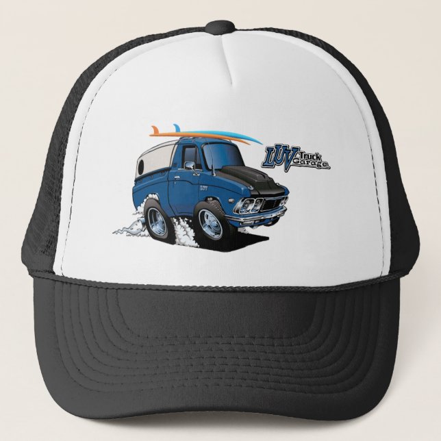Luv Truck Garage Surf Wagon Trucker Hat (Front)