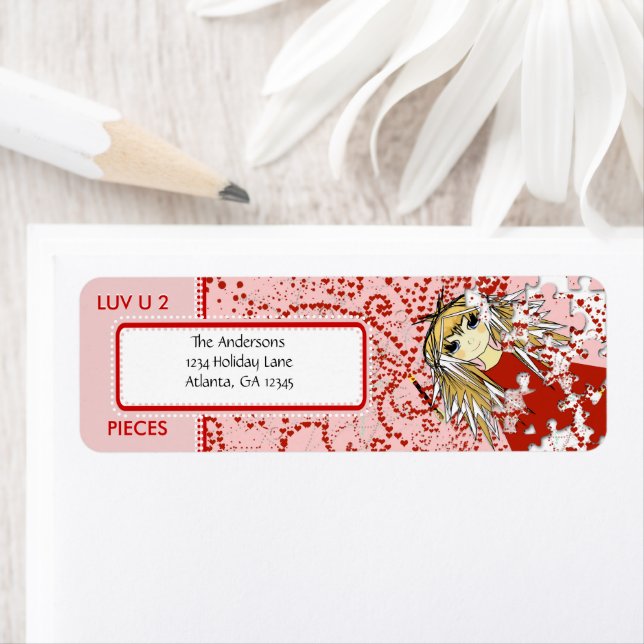 LUV U 2 Pieces  Return Address Label (Insitu)