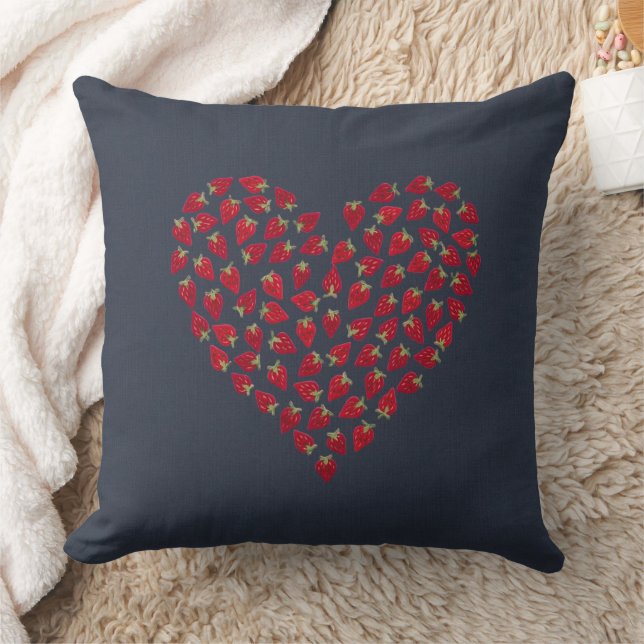 Luv U Berry Much Throw Pillow (Blanket)