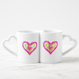 Luv u coffee mug set