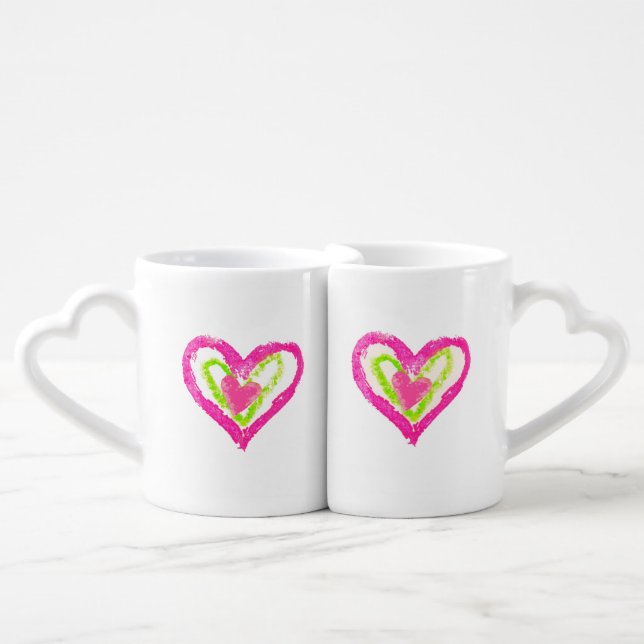 Luv u coffee mug set (Front Nesting)