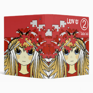 Luv You 2 Pieces Cute Anime Girls Binder
