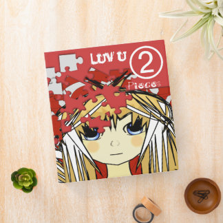 Luv You 2 Pieces Cute Anime Girls Binder