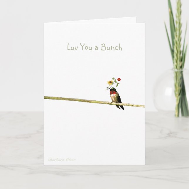 Luv You a Bunch: Happy Valentine's Day Holiday Card (Front)
