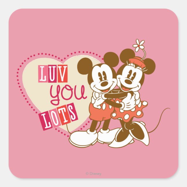 Luv You Lots Square Sticker (Front)