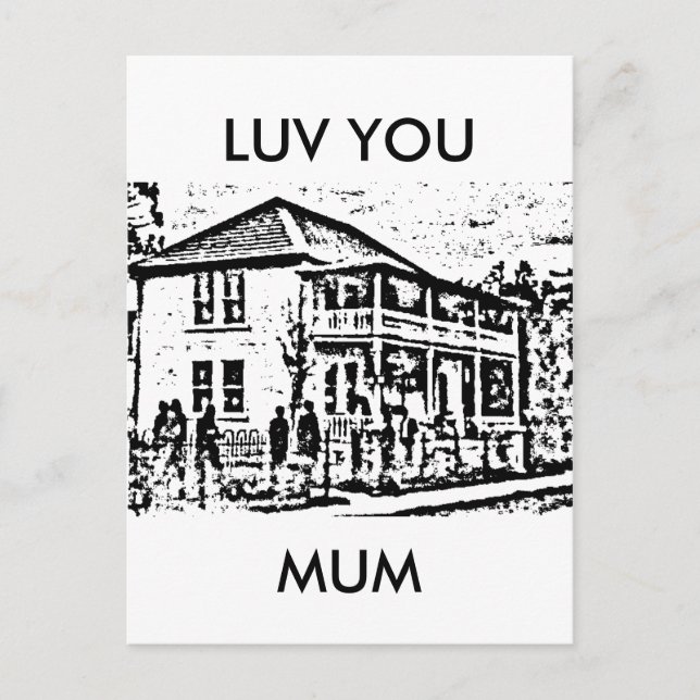 LUV YOU MUM POSTCARD (Front)