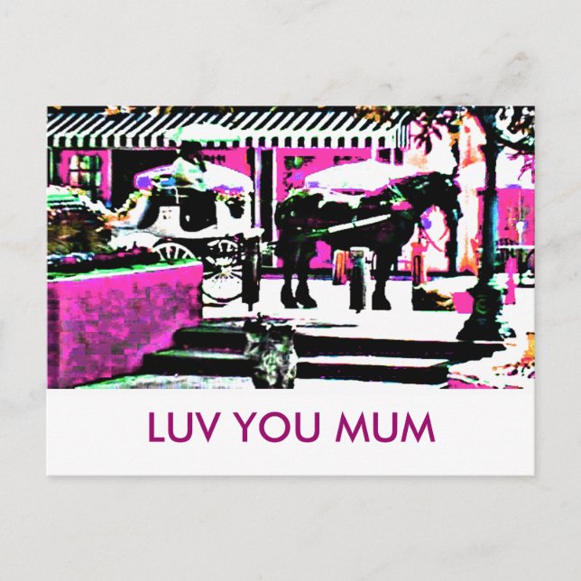 LUV YOU MUM POSTCARD (Front)