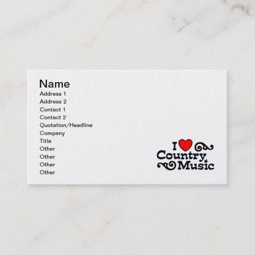 Customizable luvcmusic business card template