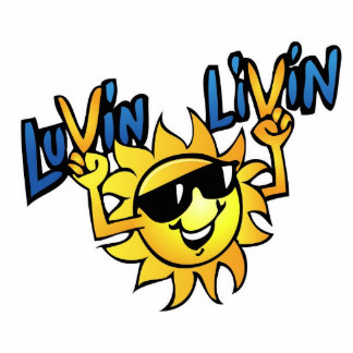 Luvin Livin Sun Graphic Photo Pin Cutout