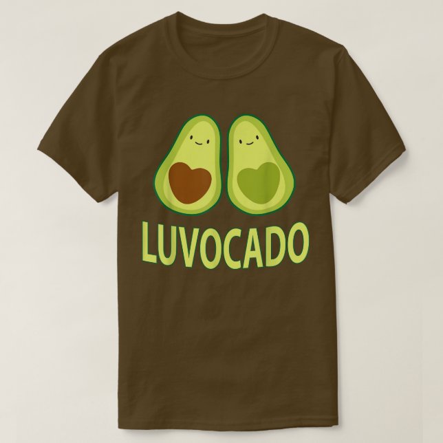 Luvocado Avocado Love Funny Couple Valentines Day  T-Shirt (Design Front)