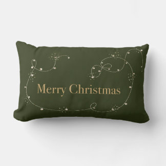 Lux Christmas Sleigh Ride Lights Lumbar Pillow