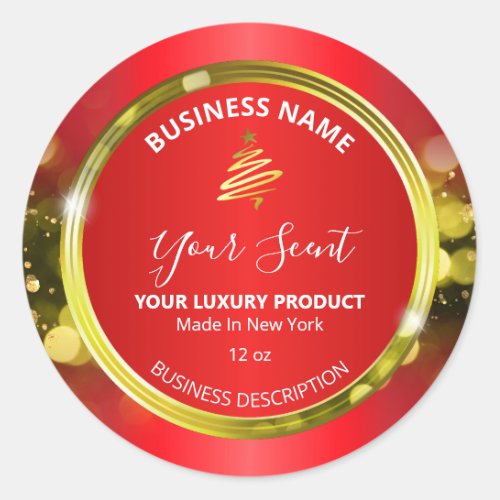 Lux Christmas Sparkles Red And Gold Product Labels