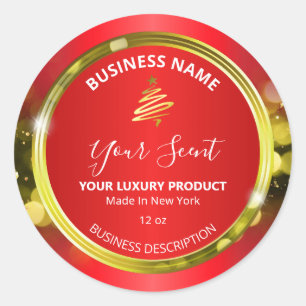 Lux Christmas Sparkles Red And Gold Product Labels