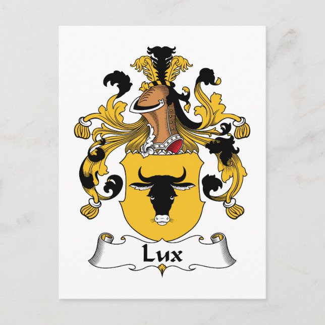 Lux Family Crest Postcard (Front)