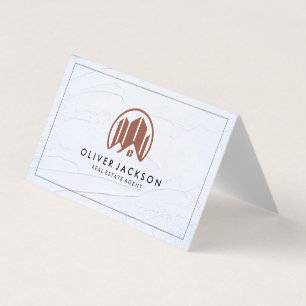 Lux Gold Foil Real Estate Agent Construction Business Card