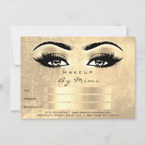 Lux Gold Lashes Makeup Artist Certificate Gift