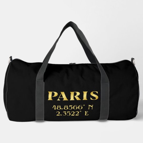 Lux Gold Paris Latitude  Longitude Duffel Bag