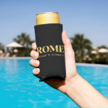 Lux Gold Rome Latitude &amp; Longitude  Seltzer Can Cooler