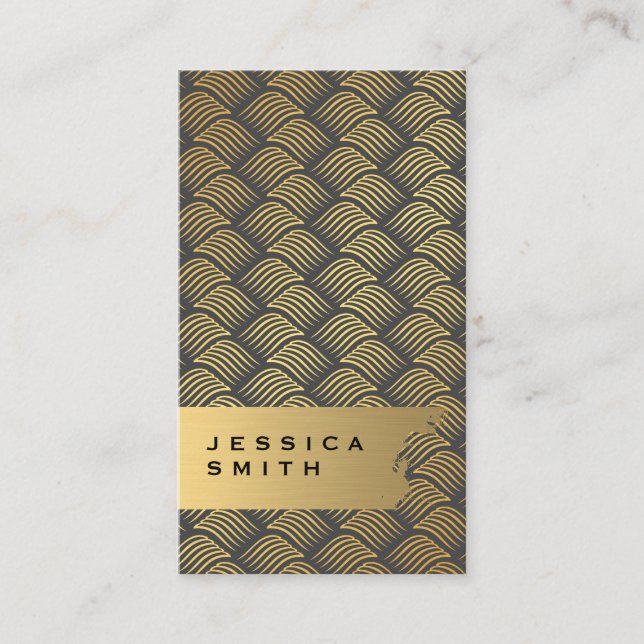 Lux Gold Weave Business Card (Front)