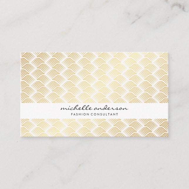 Lux Gold Weave Business Card (Front)